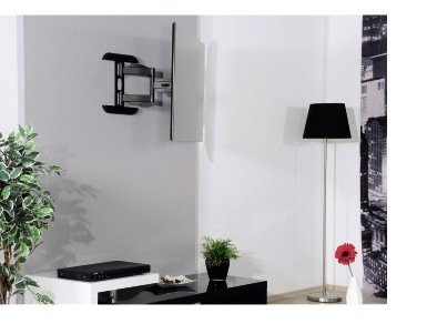 Soporte Mural Tv, Negro, Doble Brazo Articulado, De 37 A 75 Pulg, Carga Máx. 45 Kg