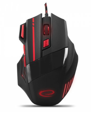 Raton Esperanza Egm201r Mx201 Wolf - Cableado 7d Gaming Optical Mouse Usb - Rojo