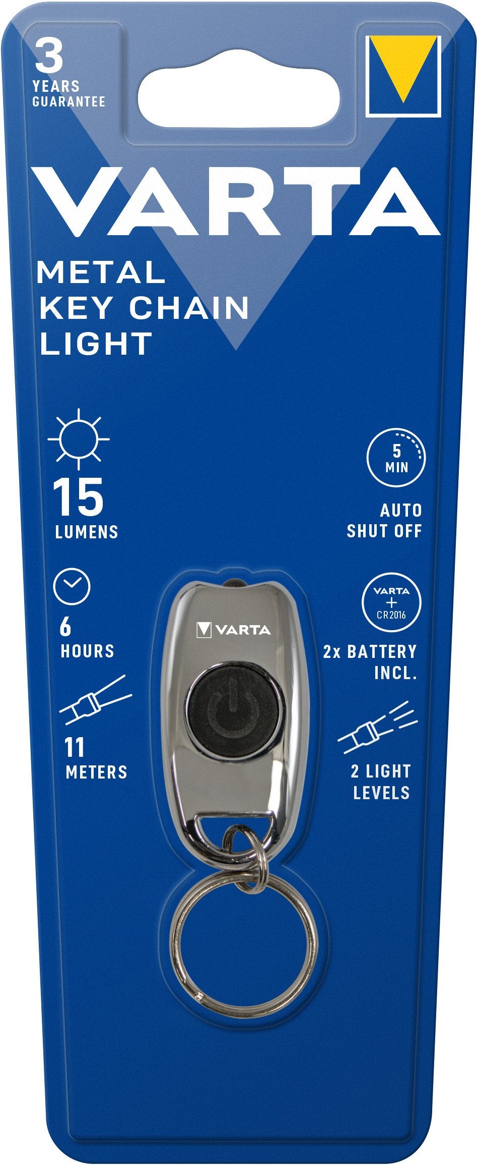 EAN 4008496883226 - Varta L.E.D. METAL KEY CHAIN LIGHT Cromo Linterna de llavero LED imagen 3