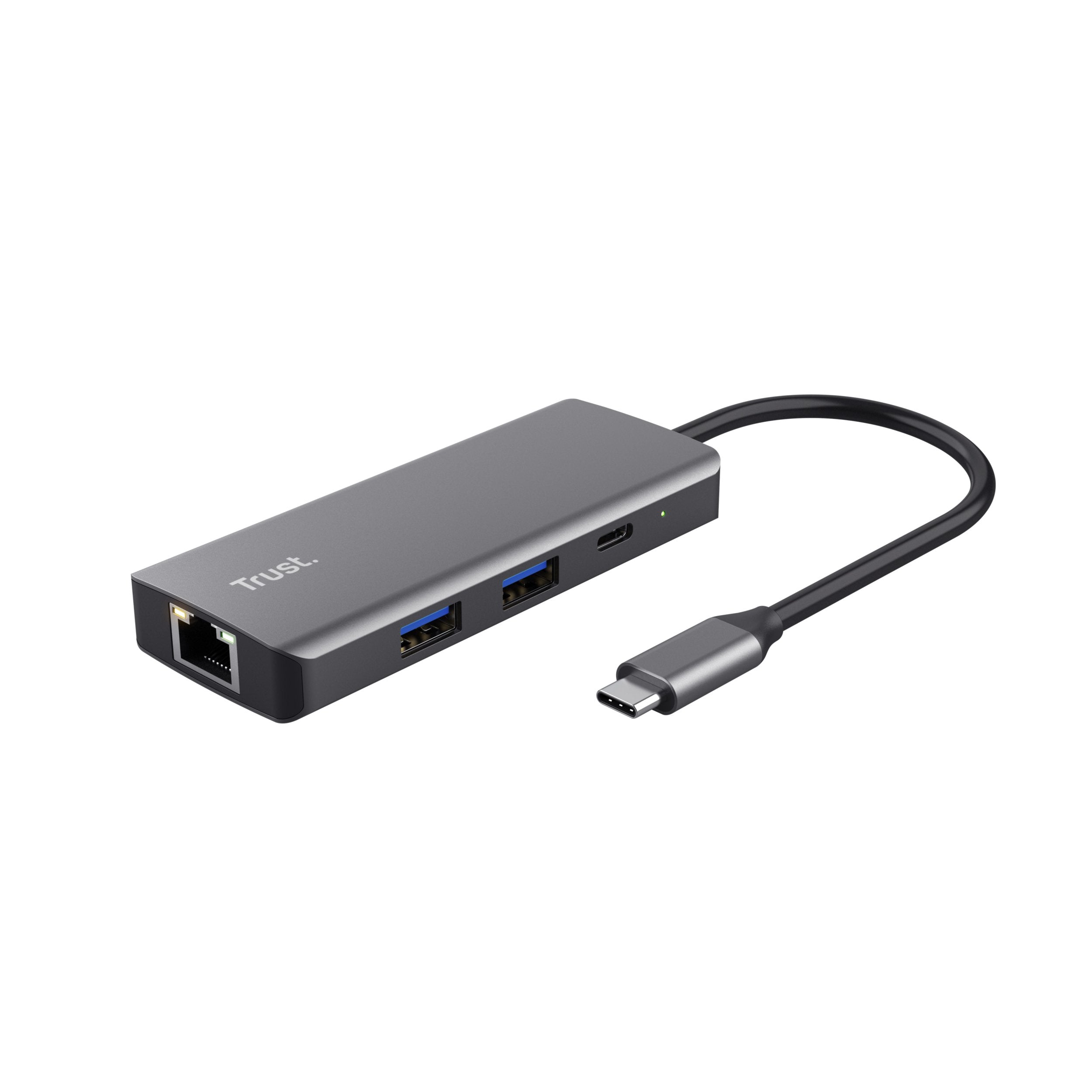 Docking Usb Tipo-C Trust Dalyx 2xusb 2xusb Tipo-C 1xhdmi 1xrj45 Gris