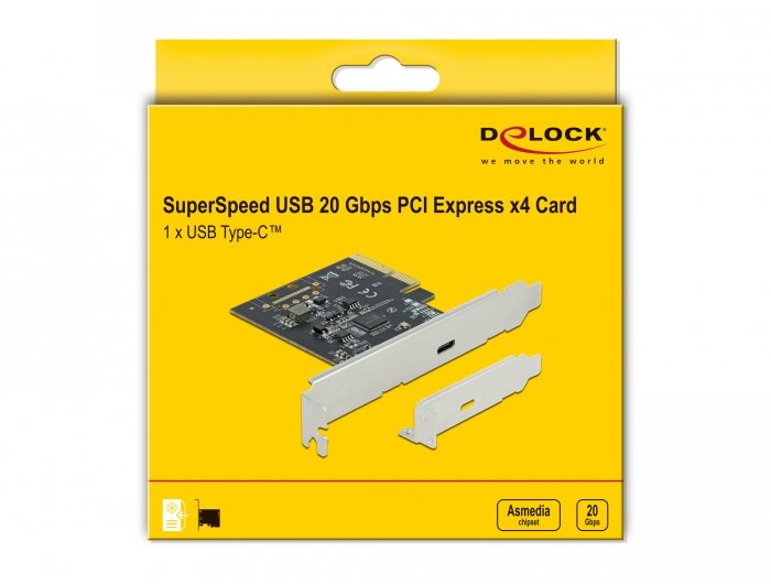 Tarjeta Delock Pci Express X4 A 1 X Usb Superspeed ??Externo De 20 Gbps