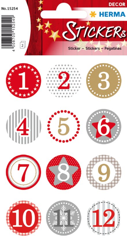 EAN 4008705152549 - HERMA 15254 etiqueta decorativa engomada Papel Multicolor Permanente 24 pieza(s) imagen 1