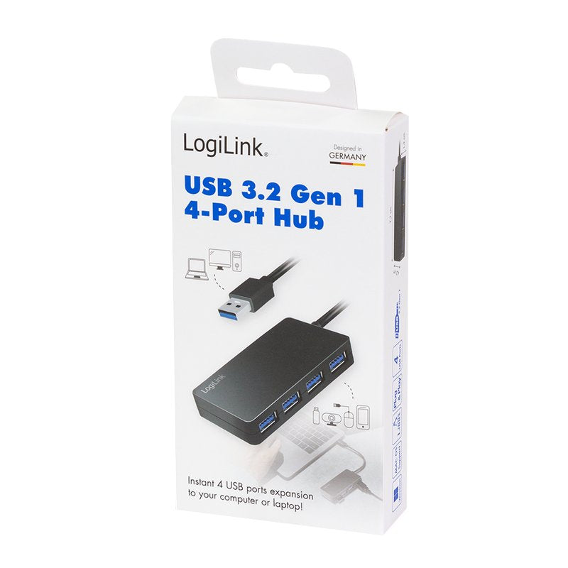 EAN 4052792067866 - LogiLink UA0396 hub de interfaz USB 3.2 Gen 1 (3.1 Gen 1) Type-A 5000 Mbit/s Negro imagen 5