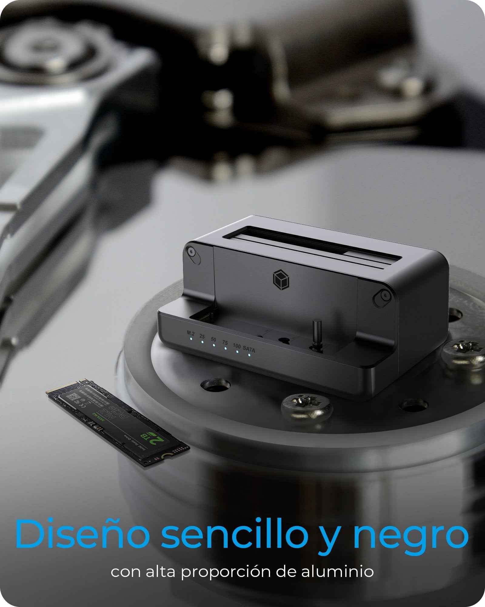 Docking Icy Box Ib-2914mscl-C31 Usb 3.2 Gen 2 (3.1 Gen 2) Type-C Negro