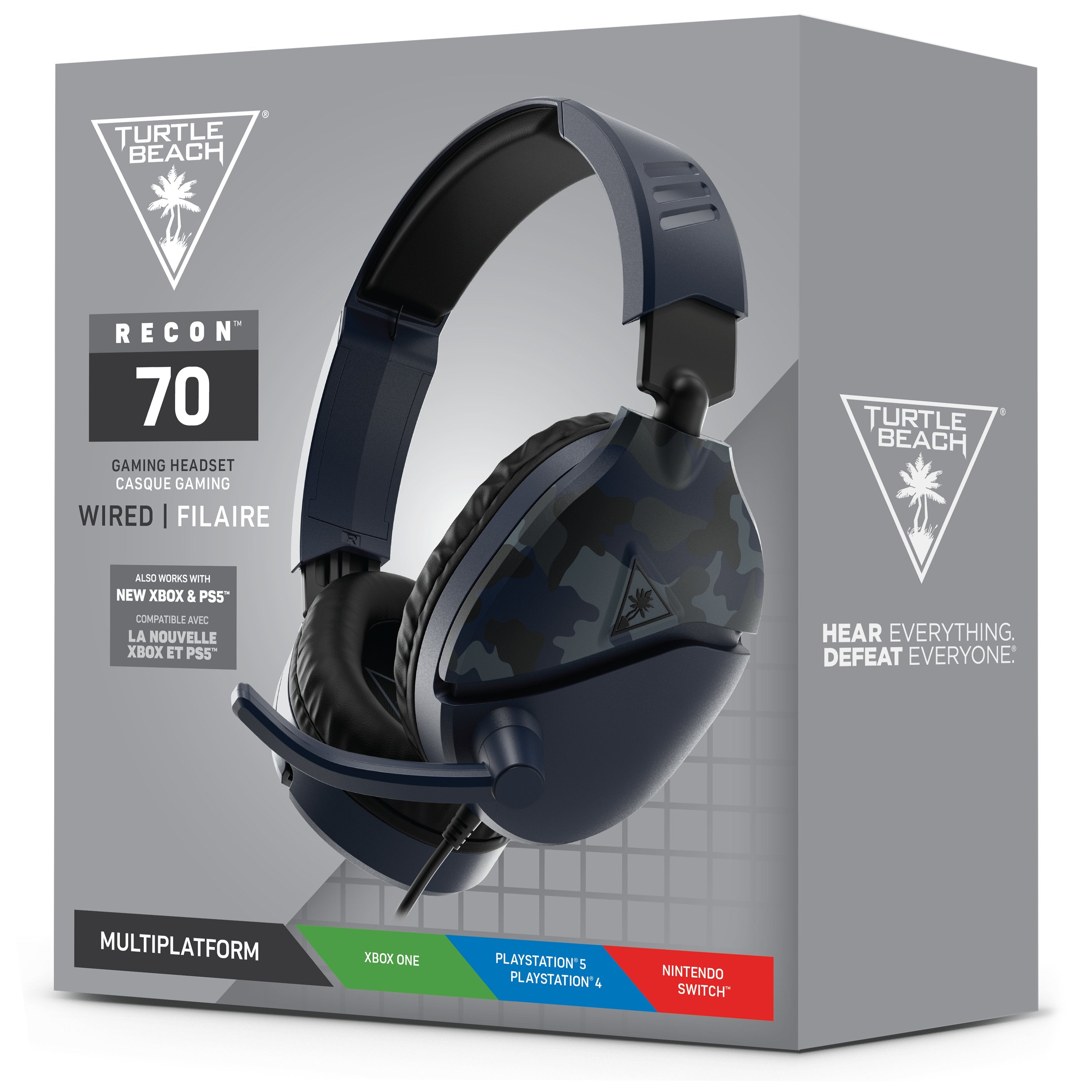 Turtle Beach Recon 70 Camo Azul Over-Ear Stereo Gaming-Headset