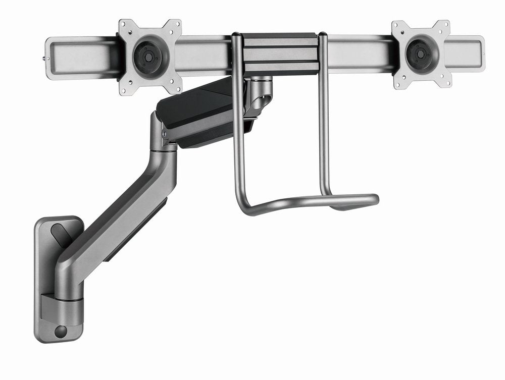 EAN 8716309127660 - Gembird Laikiklis Adjustable wall 2-display mounting arm 17-32inch iki 8kg imagen 4