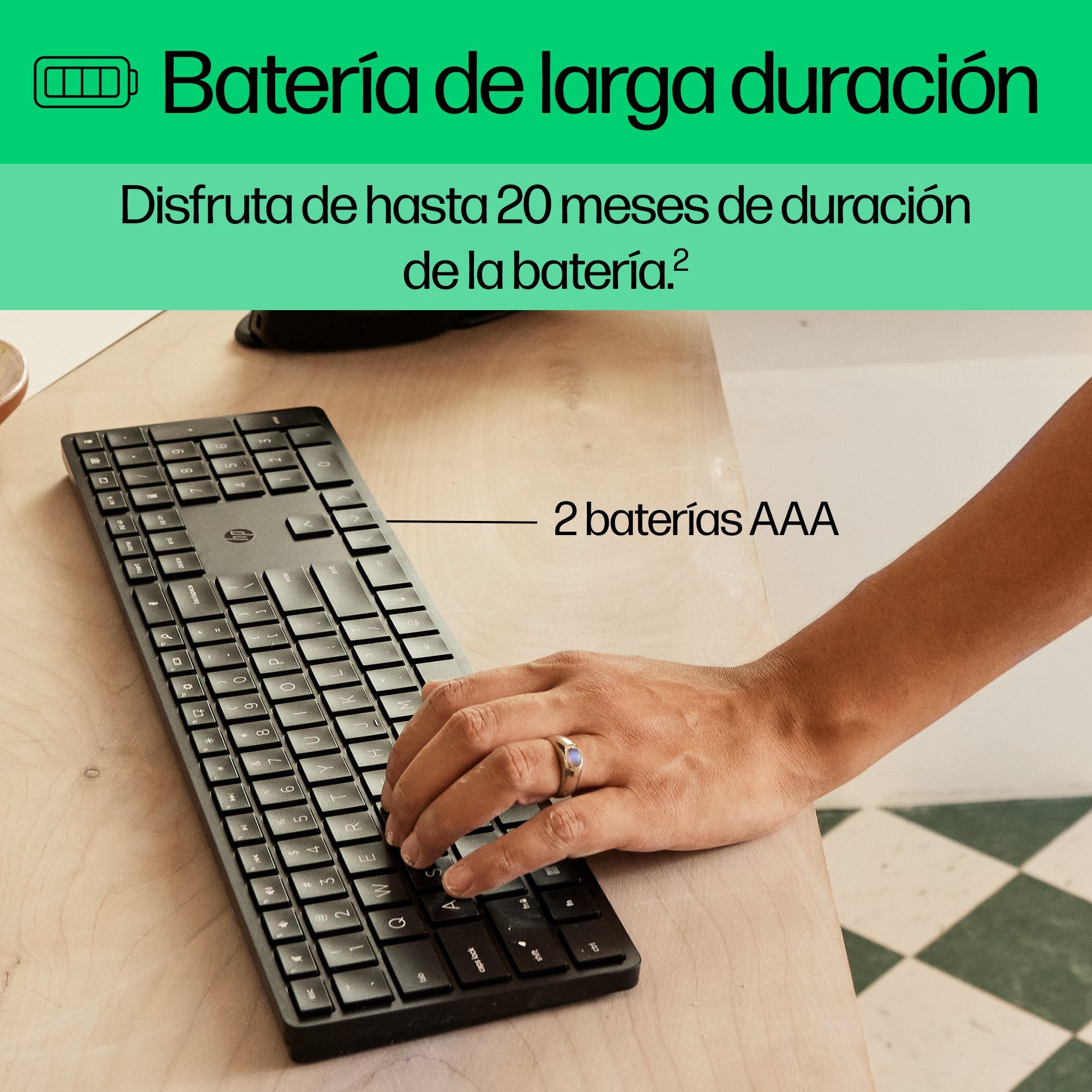 EAN 0196188162651 - HP 450 BLK Programmable Wireless Keyboard teclado RF inalámbrica + USB Negro imagen 7