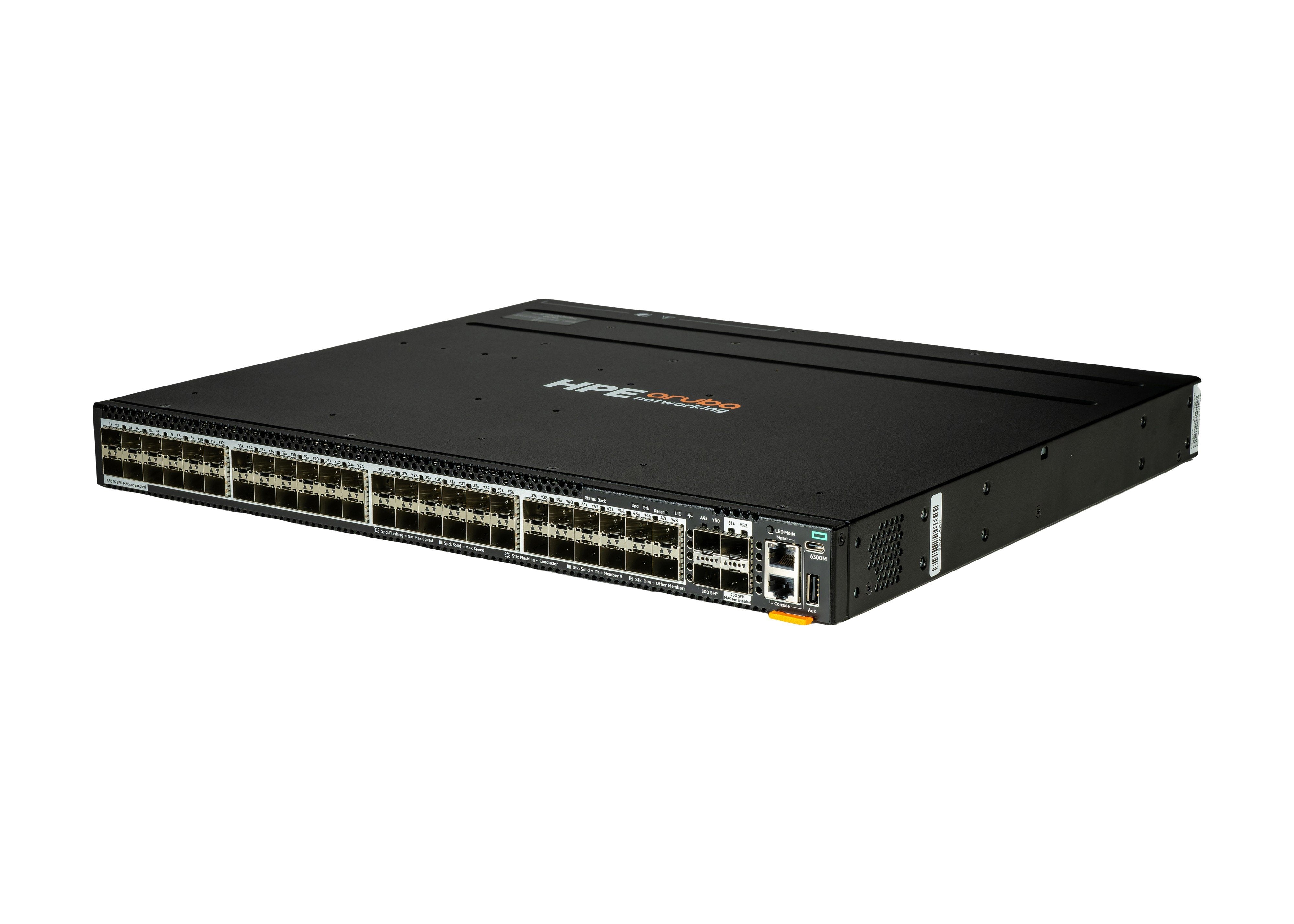 Hpe Aruba Networking Cx 6300m 48p Sfp 1g 2p Sfp56 50g 2p Sfp28 25g Macsec Switch