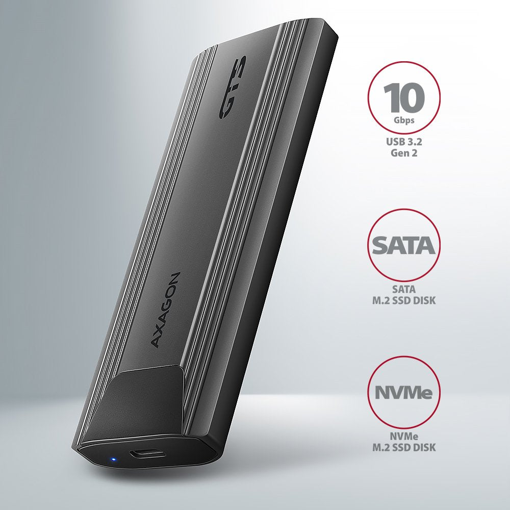 EAN 8595247908490 - Axagon EEM2-GTS2 caja para disco duro externo Caja externa para unidad de estado sólido (SSD) Negro M.2 imagen 2