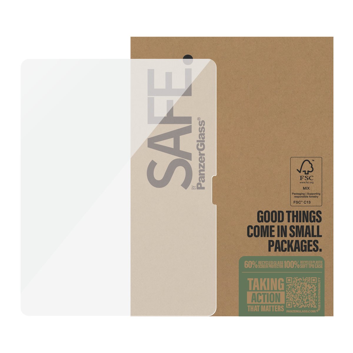Panzerglass Safe. By Panzerglass - Protector De Pantalla Para Tablet - Ultraancho Passform - Cristal - 13" (Paquete Con 50)