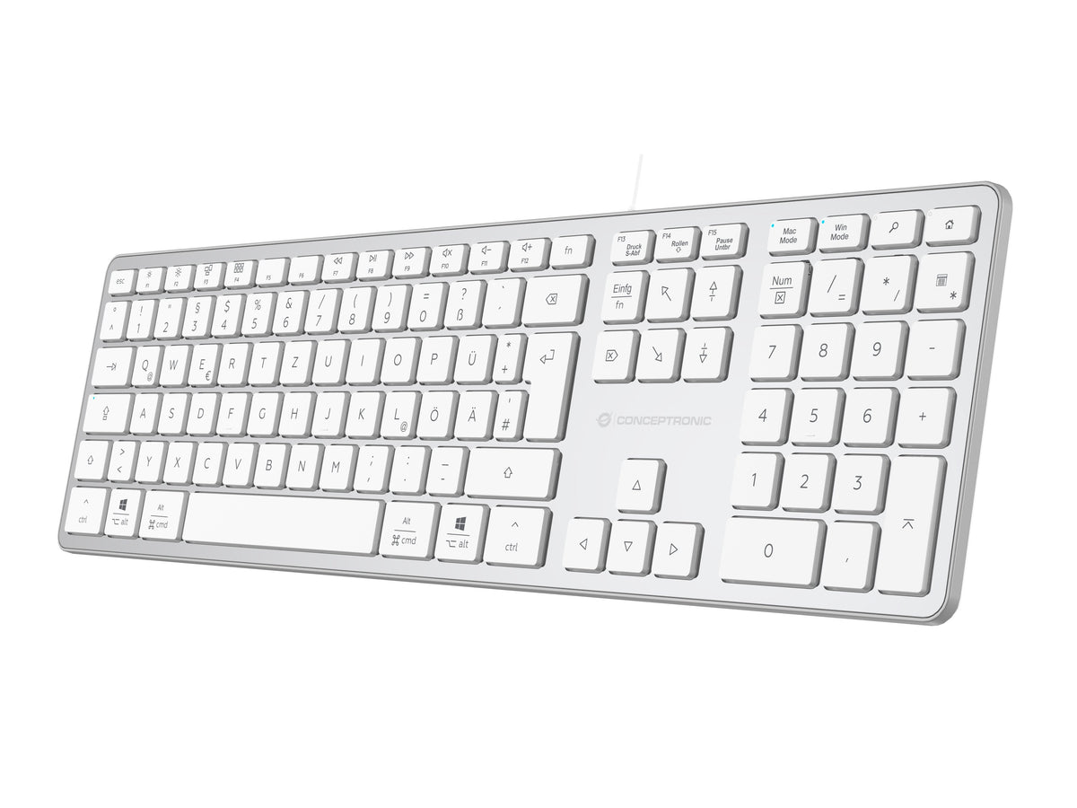 Conceptronic Usb Teclado Slim Usb-A/Usb-C Layout De Ws