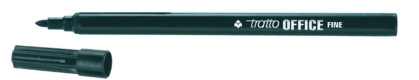 Tratto Office Fine Rotulador Punta De Fibra Negro -12u-