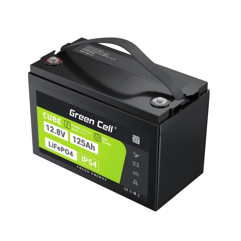 EAN 5904326374829 - Green Cell Žalias Cell CUBE LiFePO4 125Ah 12,8V 1600Wh liio geležies fosfato baterija kemperiui, sauls en imagen 9