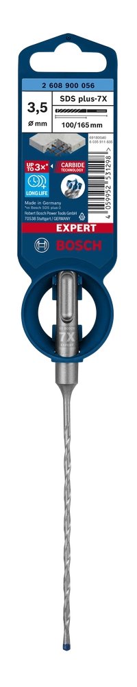 Broca Bosch Professional Expert Sds-Plus-7x, Ø 3,5 Mm, Longitud Útil 100 Mm 2608900056