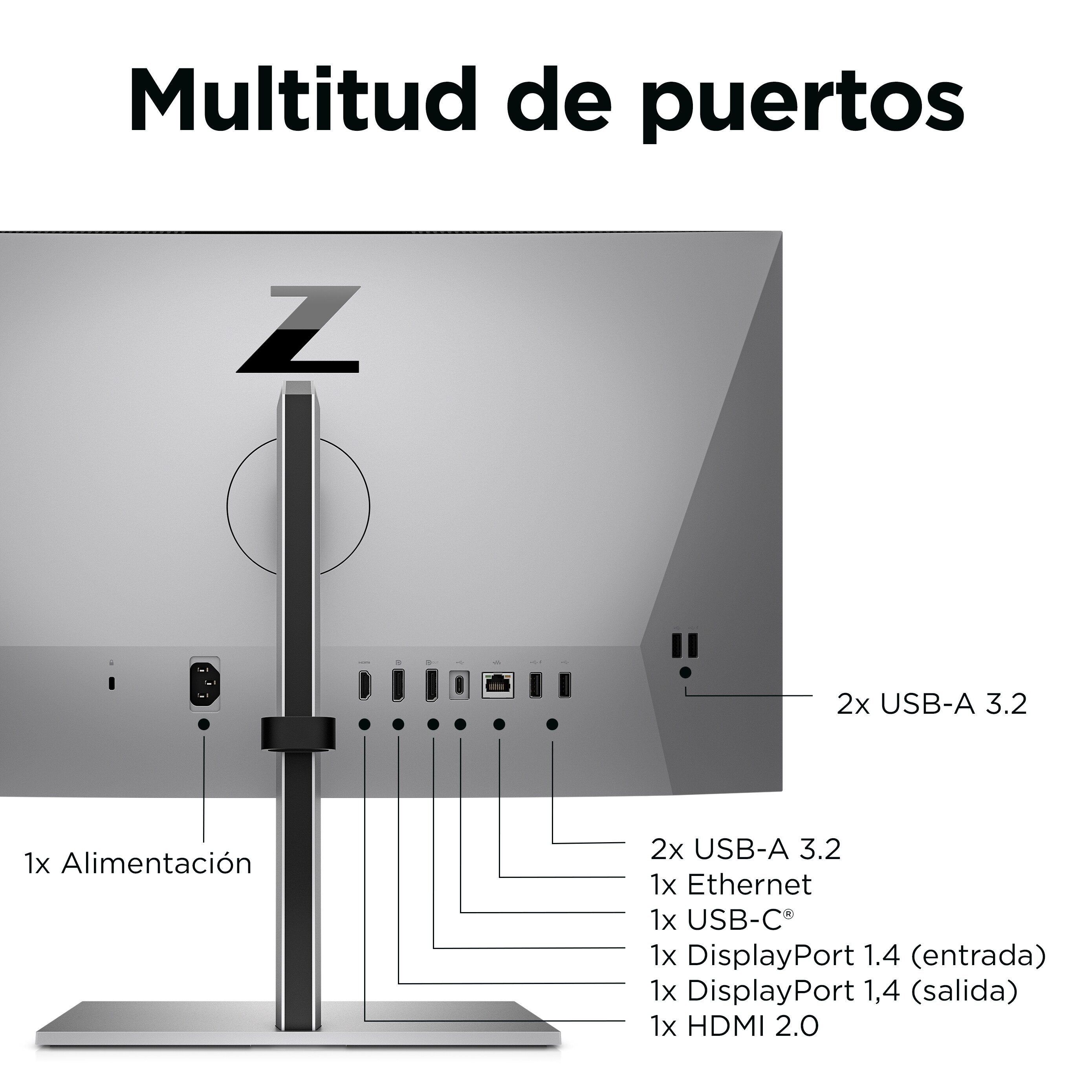 EAN 5715063348888 - HP Z24m G3 QHD Conferencing Display pantalla para PC 60,5 cm (23.8") 2560 x 1440 Pixeles Quad HD LCD Plat imagen 3