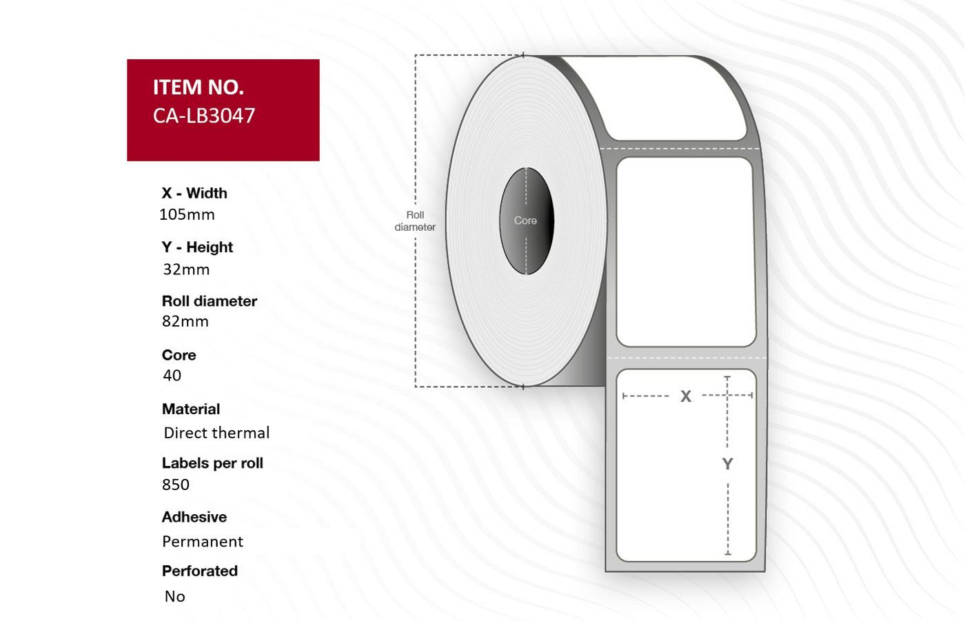 EAN 5706998986344 - Capture CA-LB3047 etiqueta de impresora Blanco imagen 1