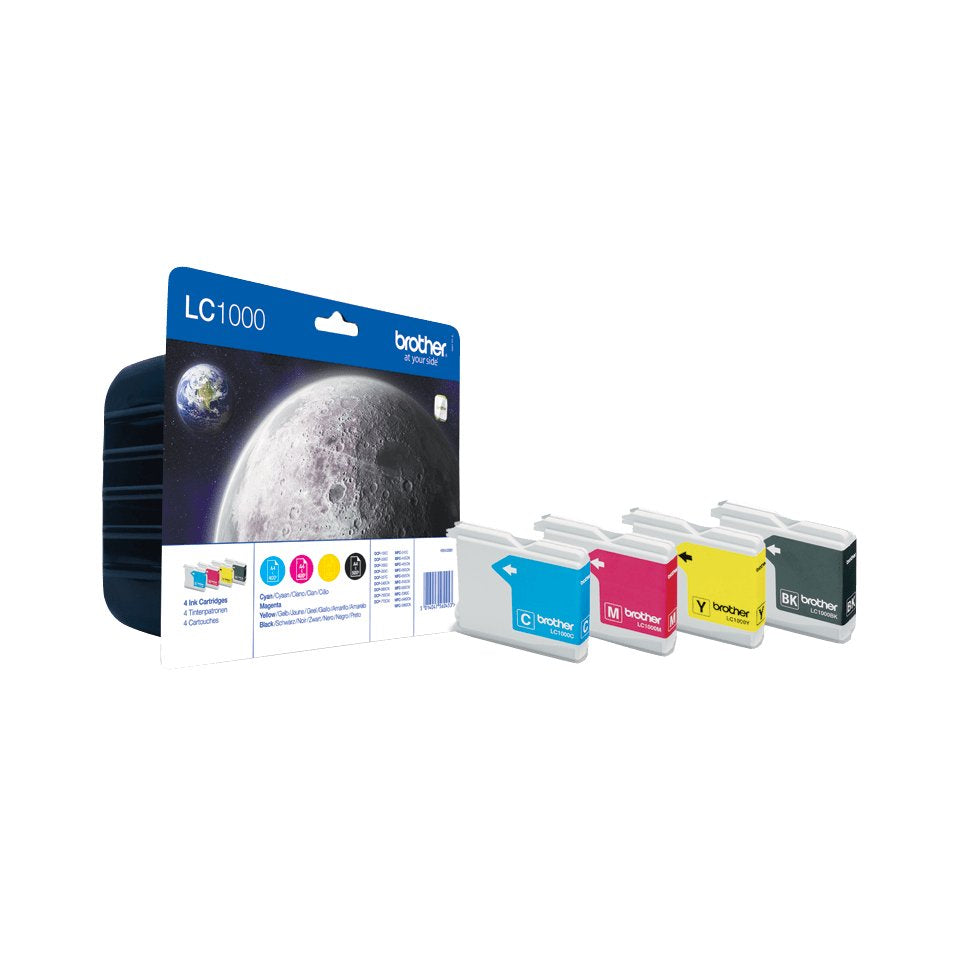 EAN 5014047560453 - Brother LC1000VALBP cartucho de tinta 4 pieza(s) Original Alto rendimiento (XL) Negro, Cian, Magenta, Ama imagen 1