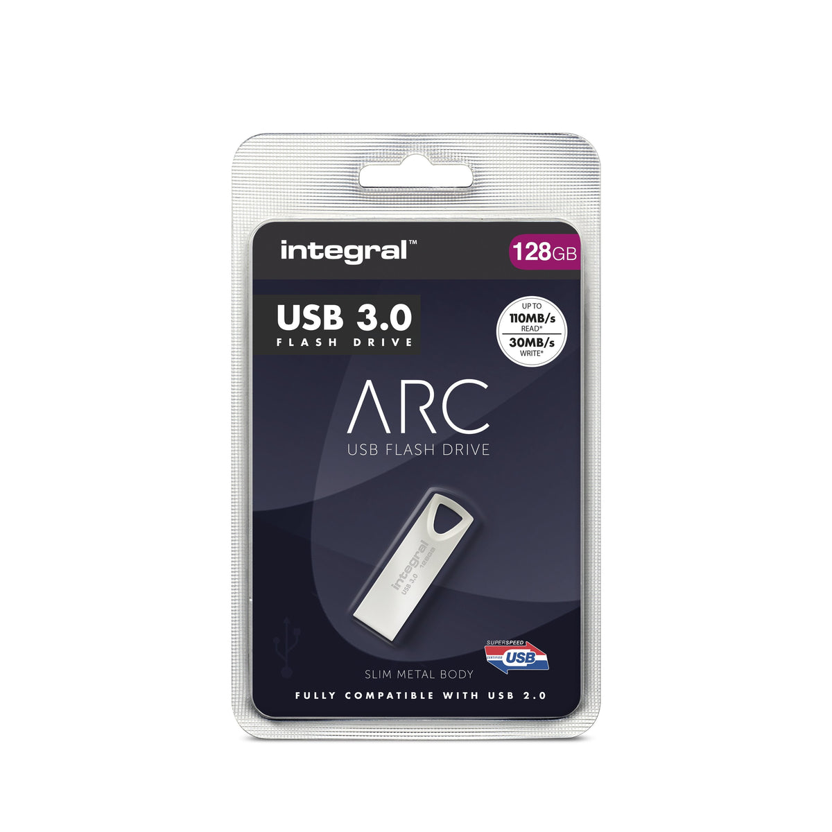 128gb Usb3.0 Drive Arc Metal Up To R-190 W-25 Mbs