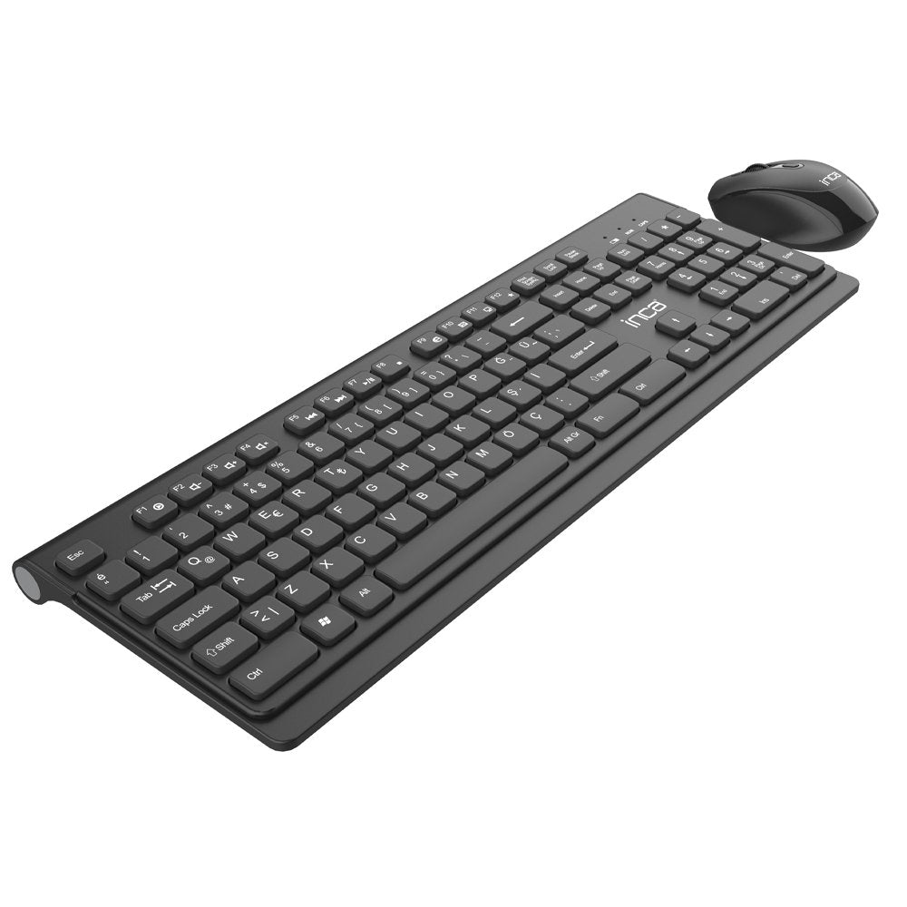 Teclado Turco + Ratón Inca Iws-519 Rf Inalámbrico Qwerty Negro
