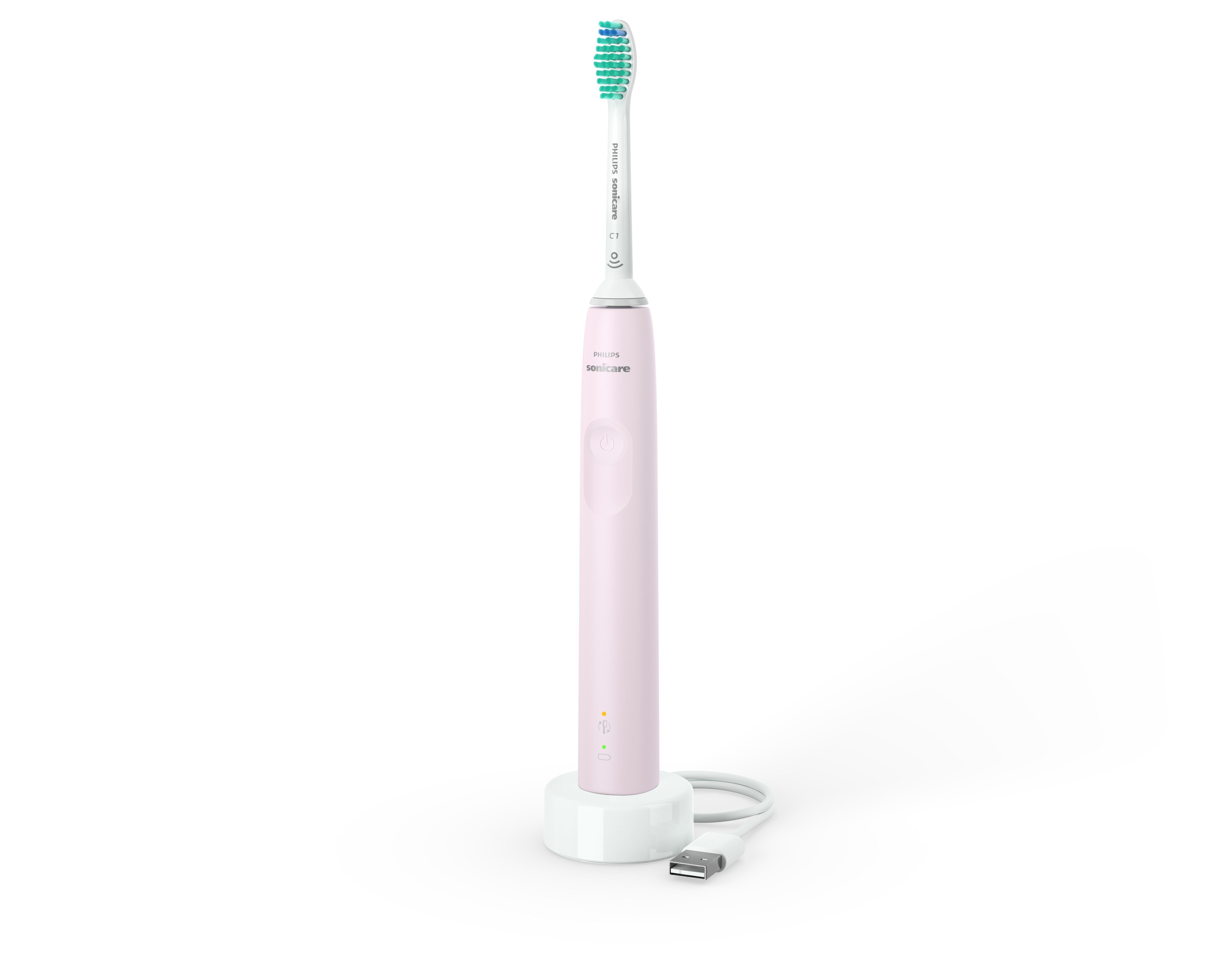 EAN 8710103985563 - Philips 3100 series HX3671/11 cepillo eléctrico para dientes Adulto Cepillo dental sónico Rosa, Blanco imagen 2