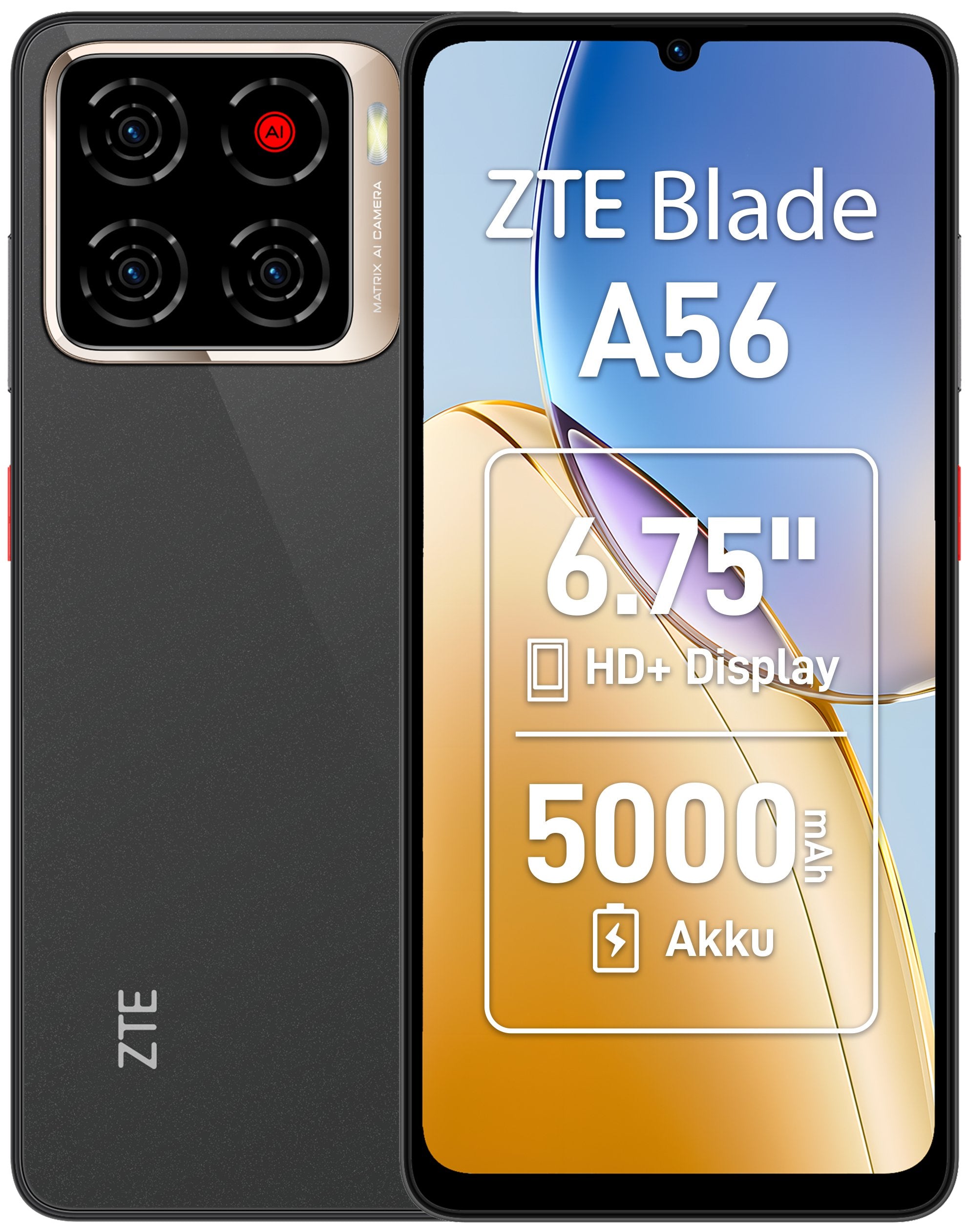 EAN 6902176150647 - ZTE Blade A56 17,1 cm (6.75") SIM doble Android 15 4G USB Tipo C 4 GB 128 GB 5000 mAh Negro imagen 1