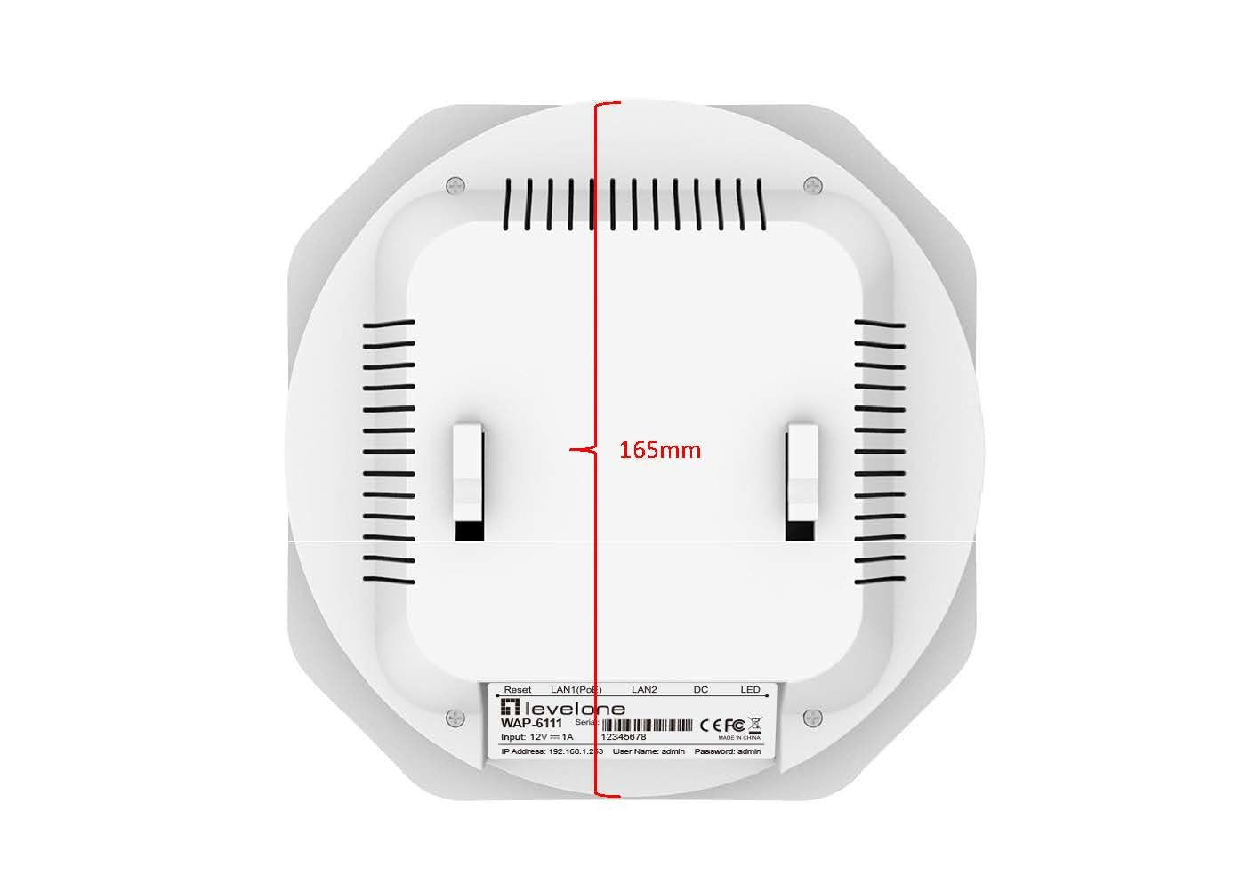 Level One Wifi-Ap 300m Punto De Acceso Poe Para Techo Ref. Wap-6111
