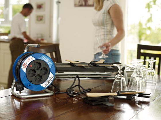 Tambor De Cable Brennenstuhl Kompakt, 4 Vías, 15 M