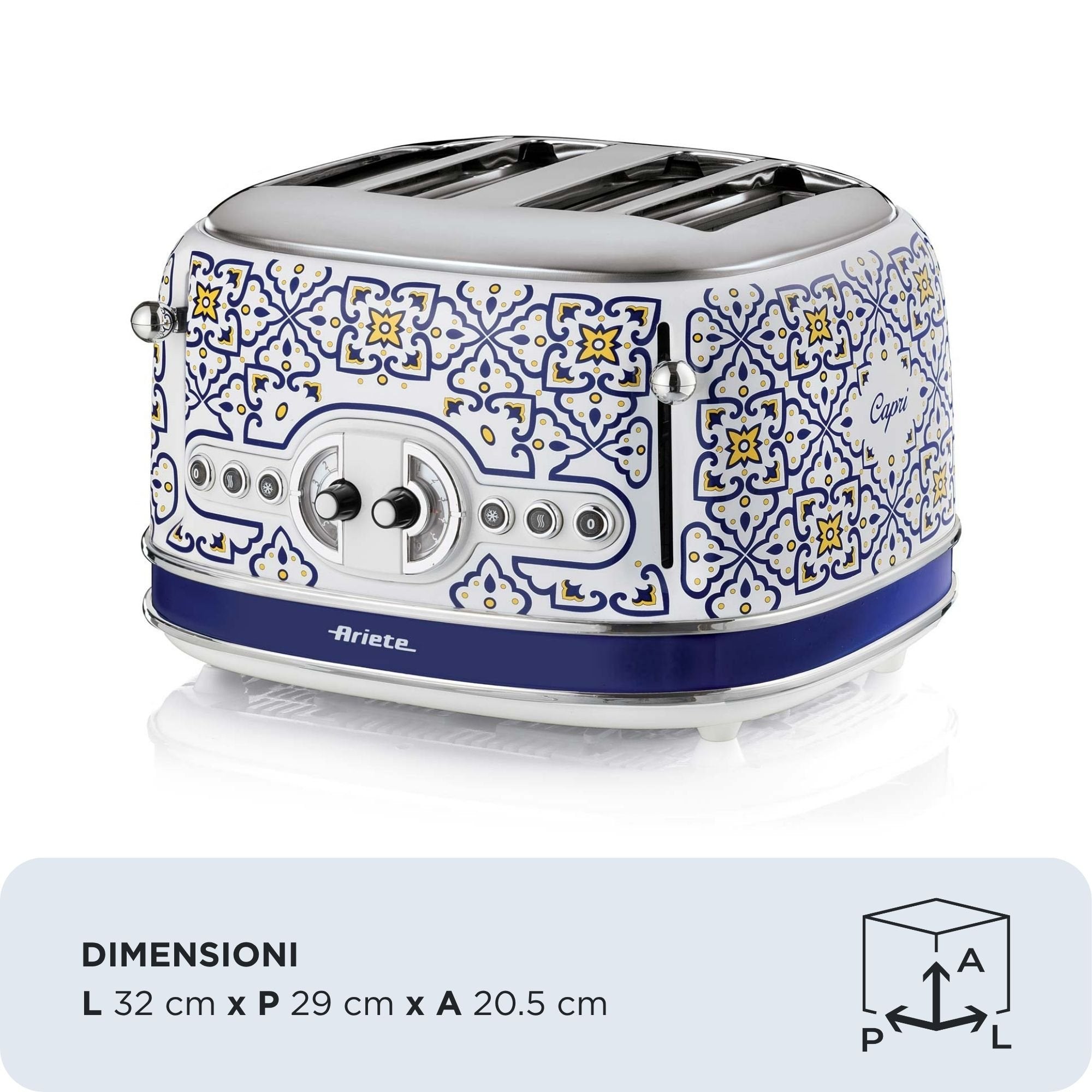 EAN 8003705122918 - Ariete 0156/0C 6 4 rebanada(s) 1630 W Blanco, Azul claro imagen 3