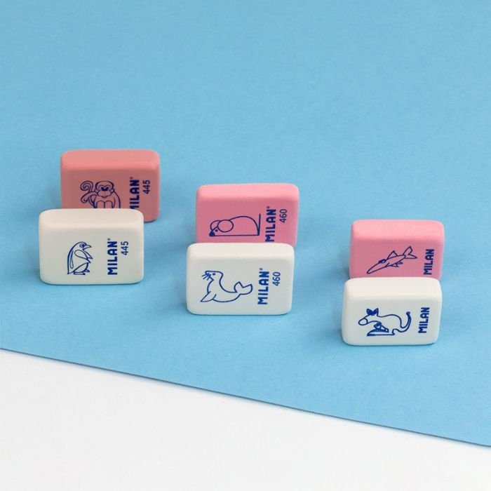 Milan Goma 445 Miga De Pan 3,1x2,3x0,9 Cm Colores Surtidos -Caja 45u-