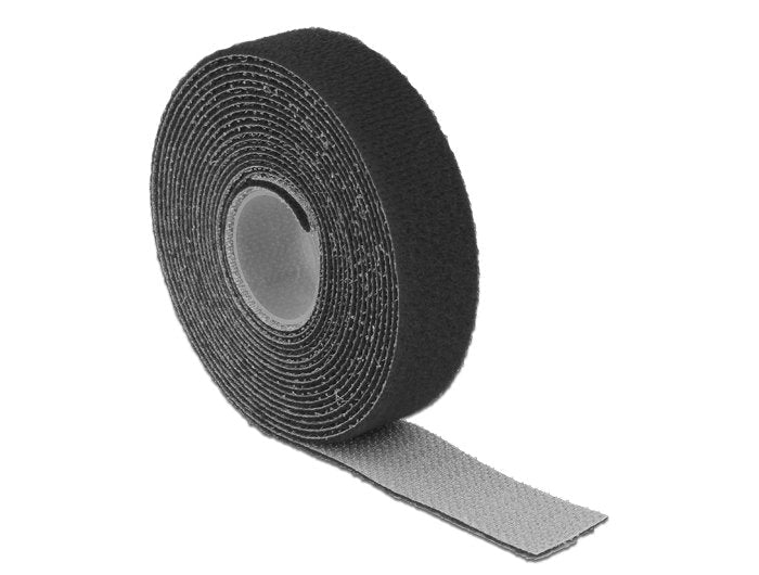 Delock 18714 Cinta Velcro En Rollo La 3 M X An 20 Mm Negra