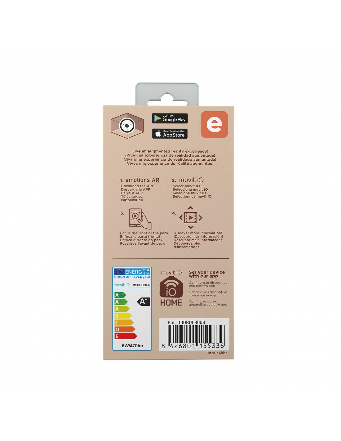 Bombilla Muvit Io Globo E14 5w Rgb