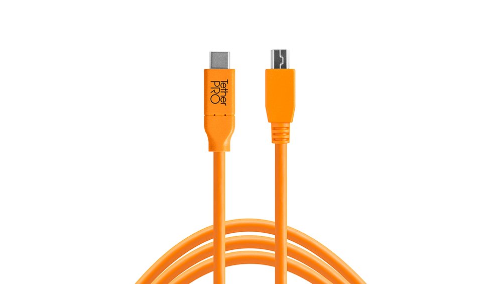 Tether Tools Cuc2515-Org Cable Usb 4,6 M 2.0 Usb C Micro-Usb B Naranja