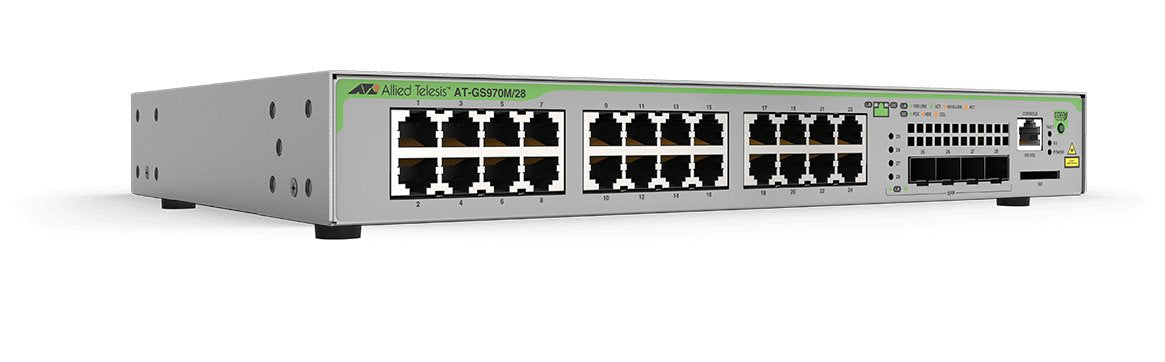 Allied Tel. Switch 24x Ge At-Gs970m/28ps 24x 1gbit-T+4x Sfp