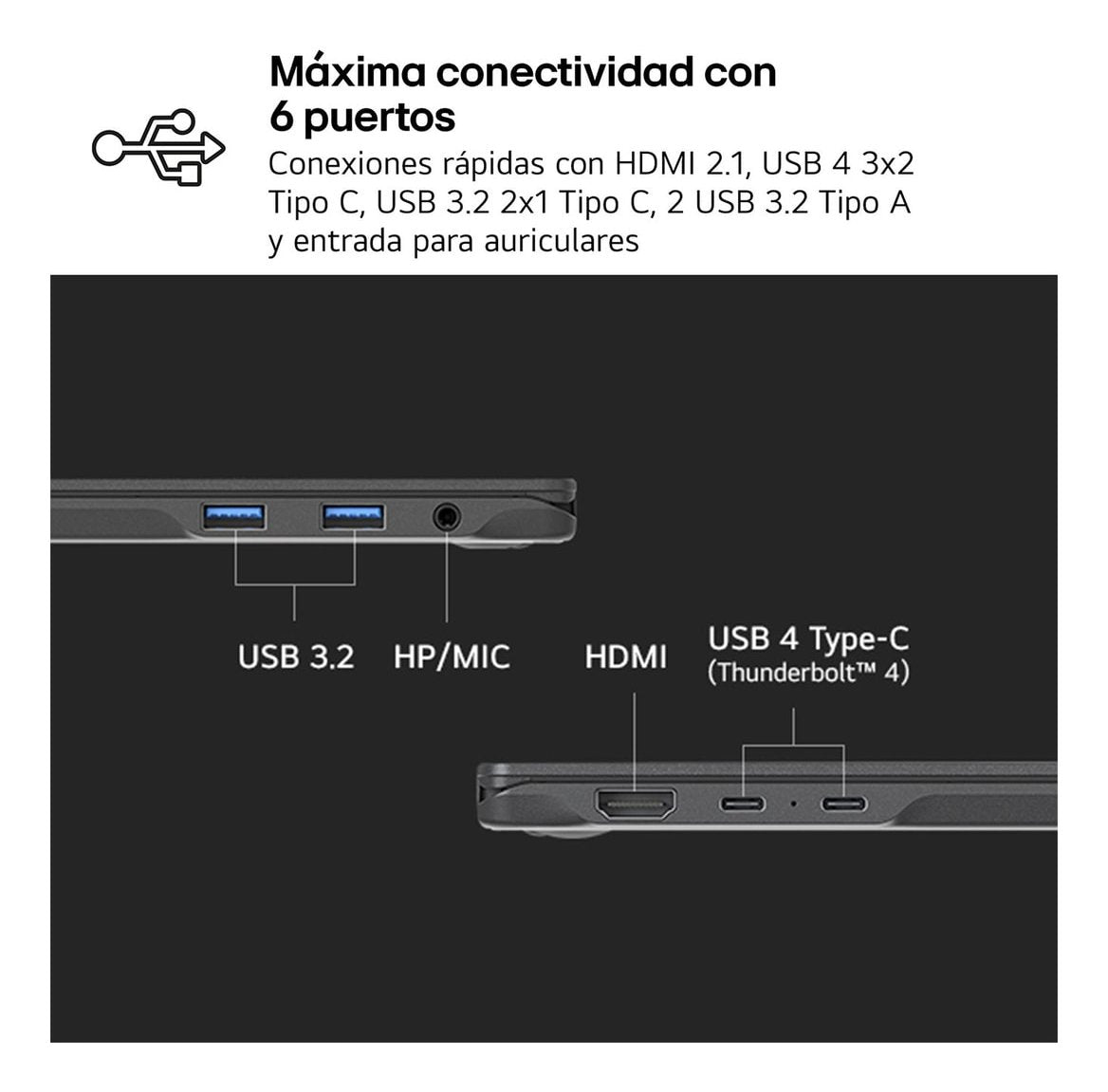 EAN 8806096666722 - LG Gram 14ZD90T-G.AX88B ordenador portatil Intel Core Ultra 7 255H Portátil 35,6 cm (14") WUXGA 32 GB LPD imagen 9