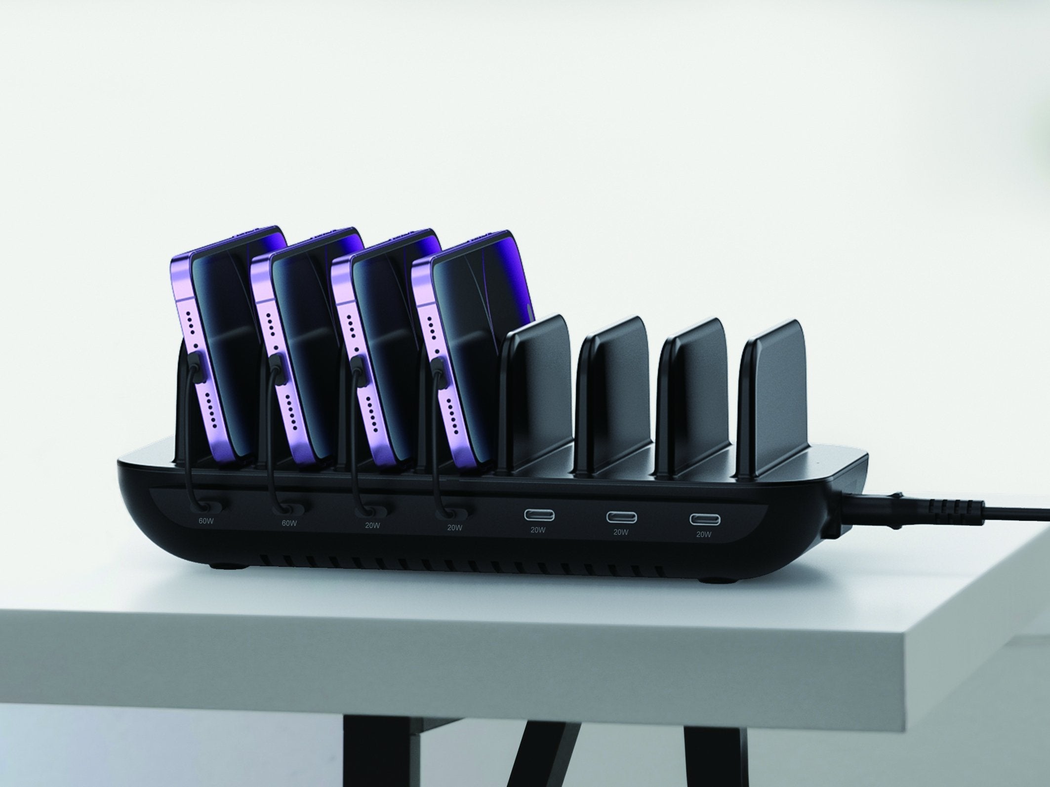 Estacion De Carga Usb-C Conceptronic 7 Puertos 160w Pd