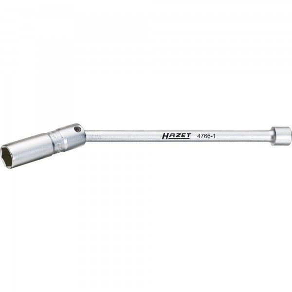 Llave Para Bujías Hazet 4766-1, 16 Mm (5/8"), Llave De Vaso De 3/8", Con Resorte De Corona