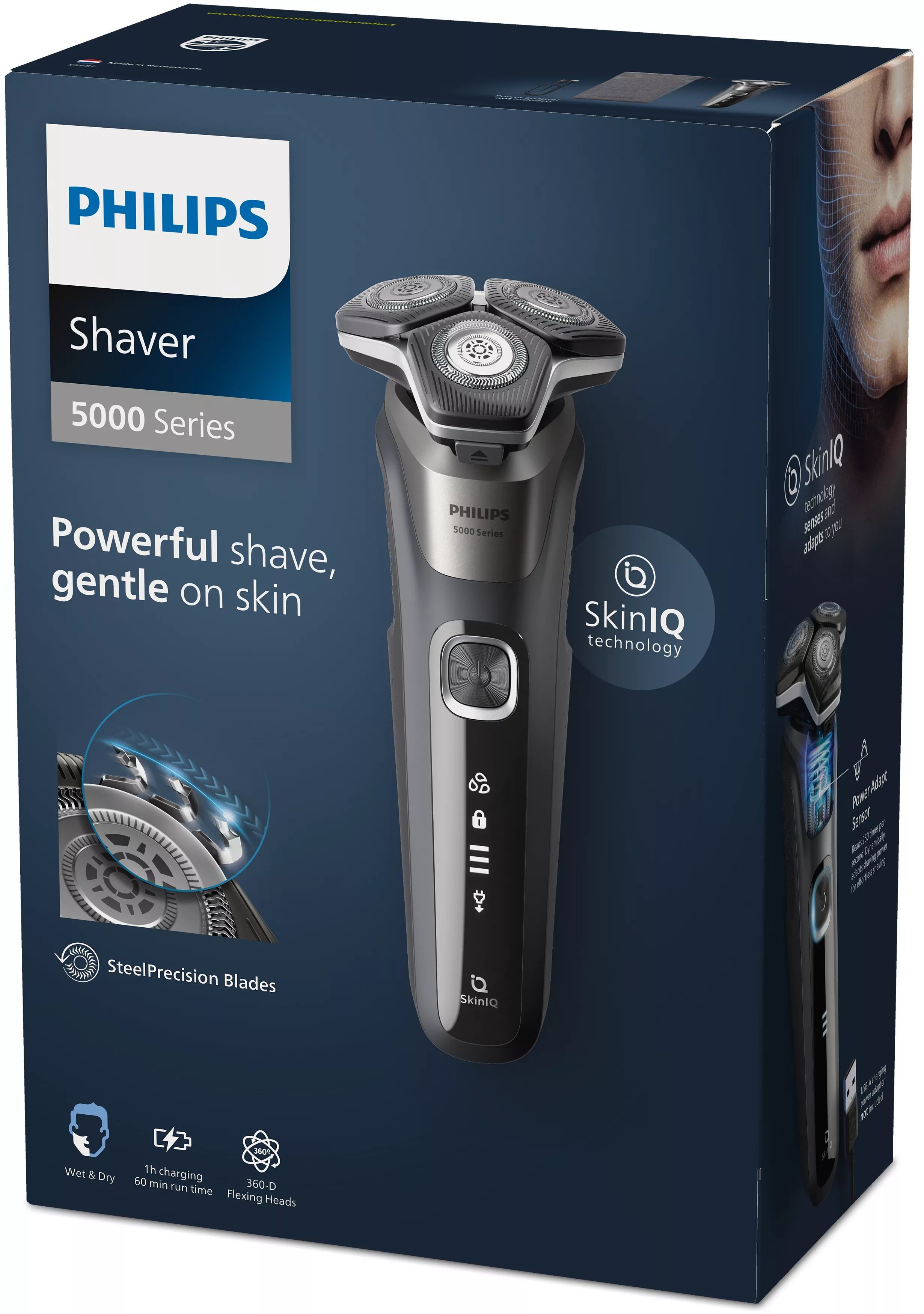 EAN 8720689007863 - Philips SHAVER Series 5000 S5887/10 afeitadora Máquina de afeitar de rotación Recortadora Gris imagen 5