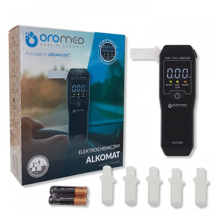 EAN 5907763679274 - Oromed ALK_ORO-X10 PRO control de alcohol 0 - 4% 0,05% Negro imagen 1