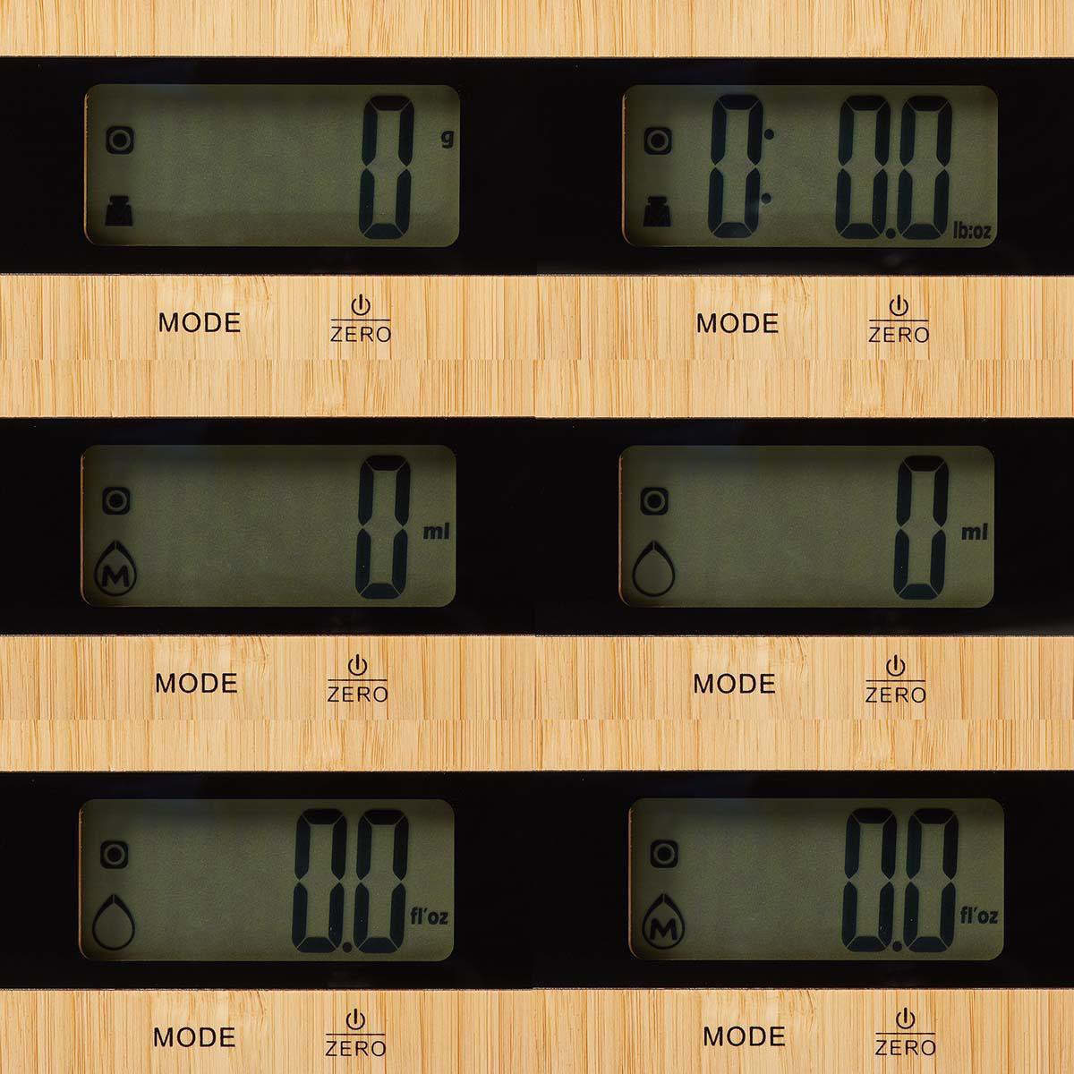 Nedis Bascula De Cocina Digital Madera / Plastico Marron