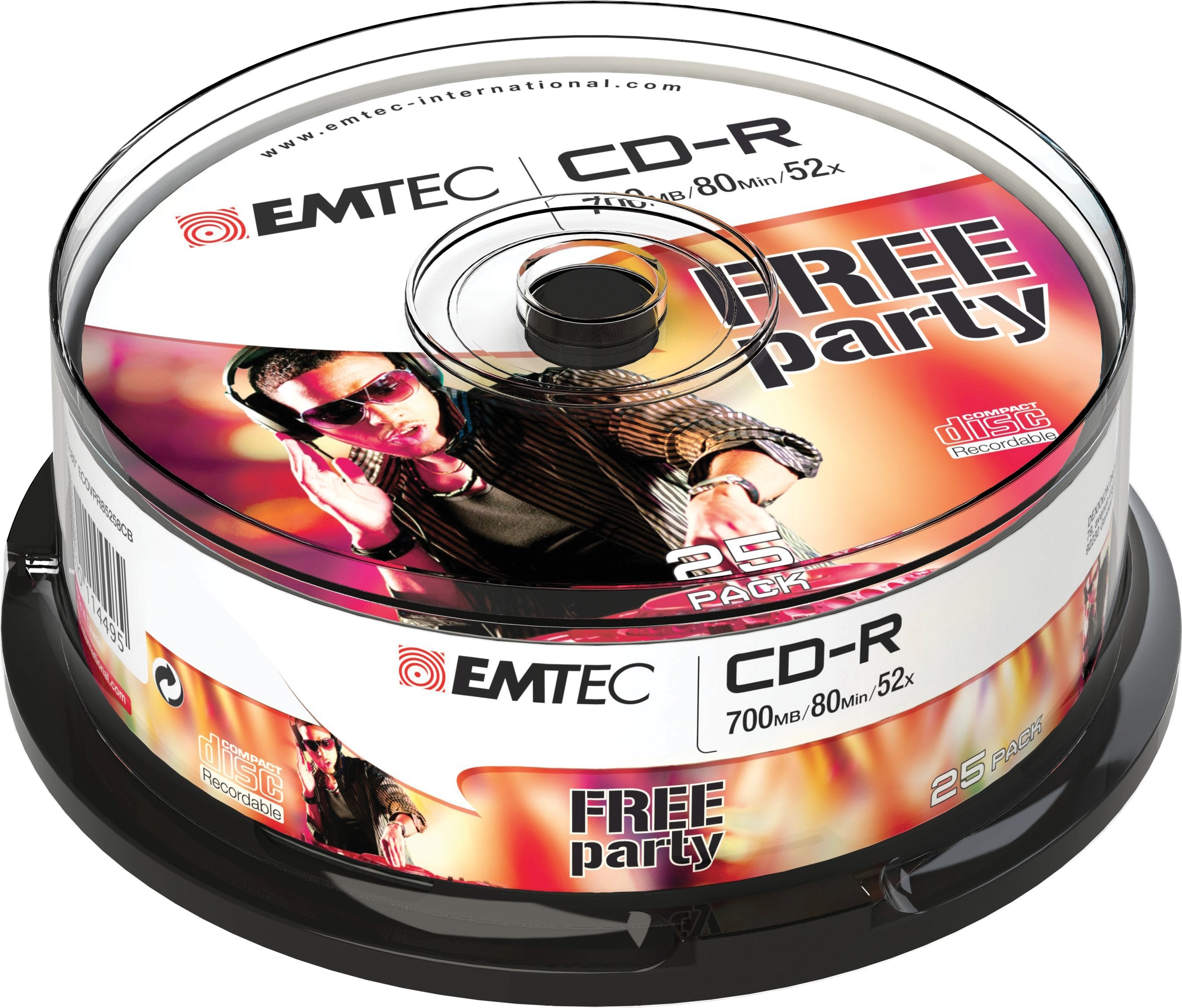 EAN 3126170114495 - Emtec ECOC802552CB CD en blanco CD-R 700 MB 52x 25 pieza(s) imagen 1