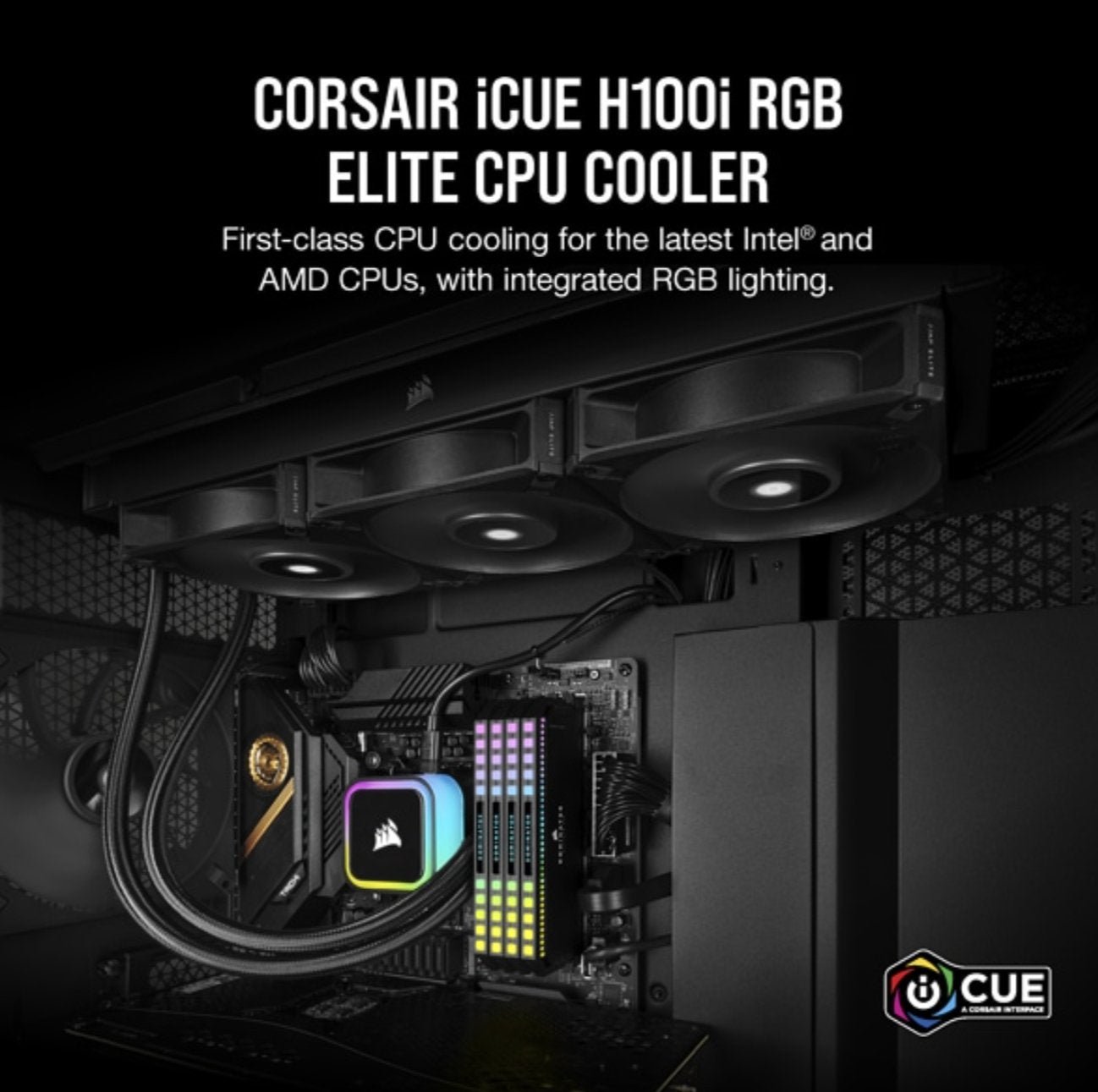 Corsair H100i Refrigerador De Aire Negro 1 Pieza(S)