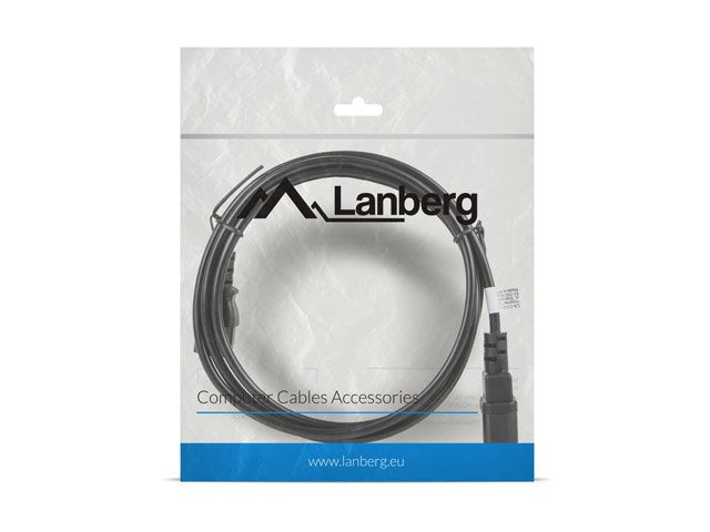 Lanberg Cable Alargador De Alimentacion 1.8 Metros Ca-C13e-11cc-0018-Bk Conectores Iec320 C13 / Iec320 C14