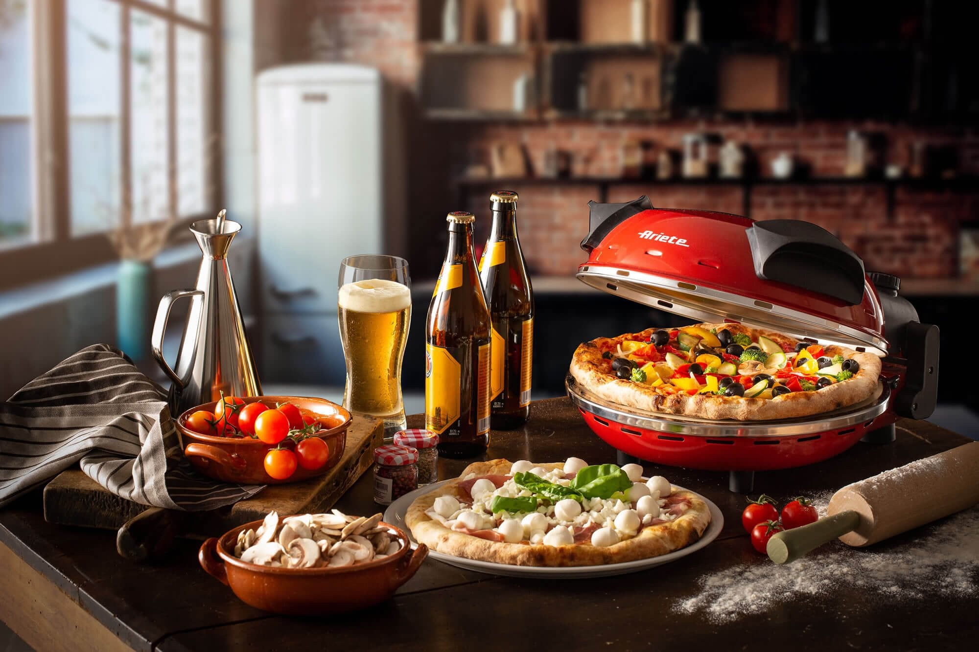 EAN 8003705116702 - Ariete 0909/10 fabricante de pizza y hornos 1 Pizza(s) 1200 W Rojo imagen 10