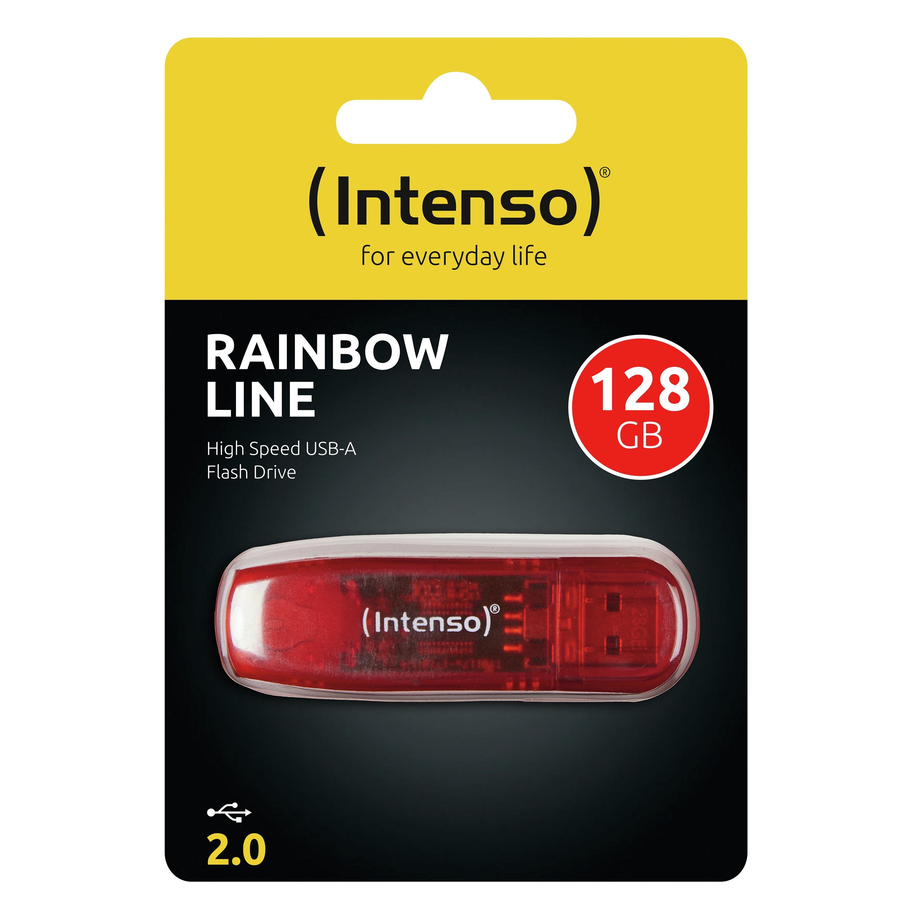 EAN 4034303029976 - Intenso Rainbow Line unidad flash USB 128 GB USB tipo A 2.0 Rojo, Transparente imagen 4