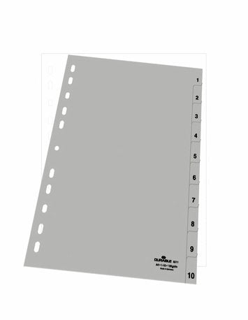 Durable Zahlenregister (A4 Geprägte Taben 1-10 Pp Volldecke