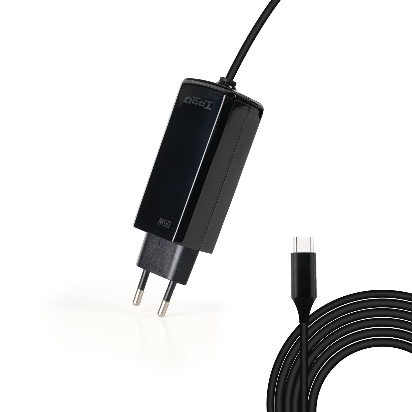 Cargador Portátil Gan Usb-C Pd 65w, Cúbico Negro
