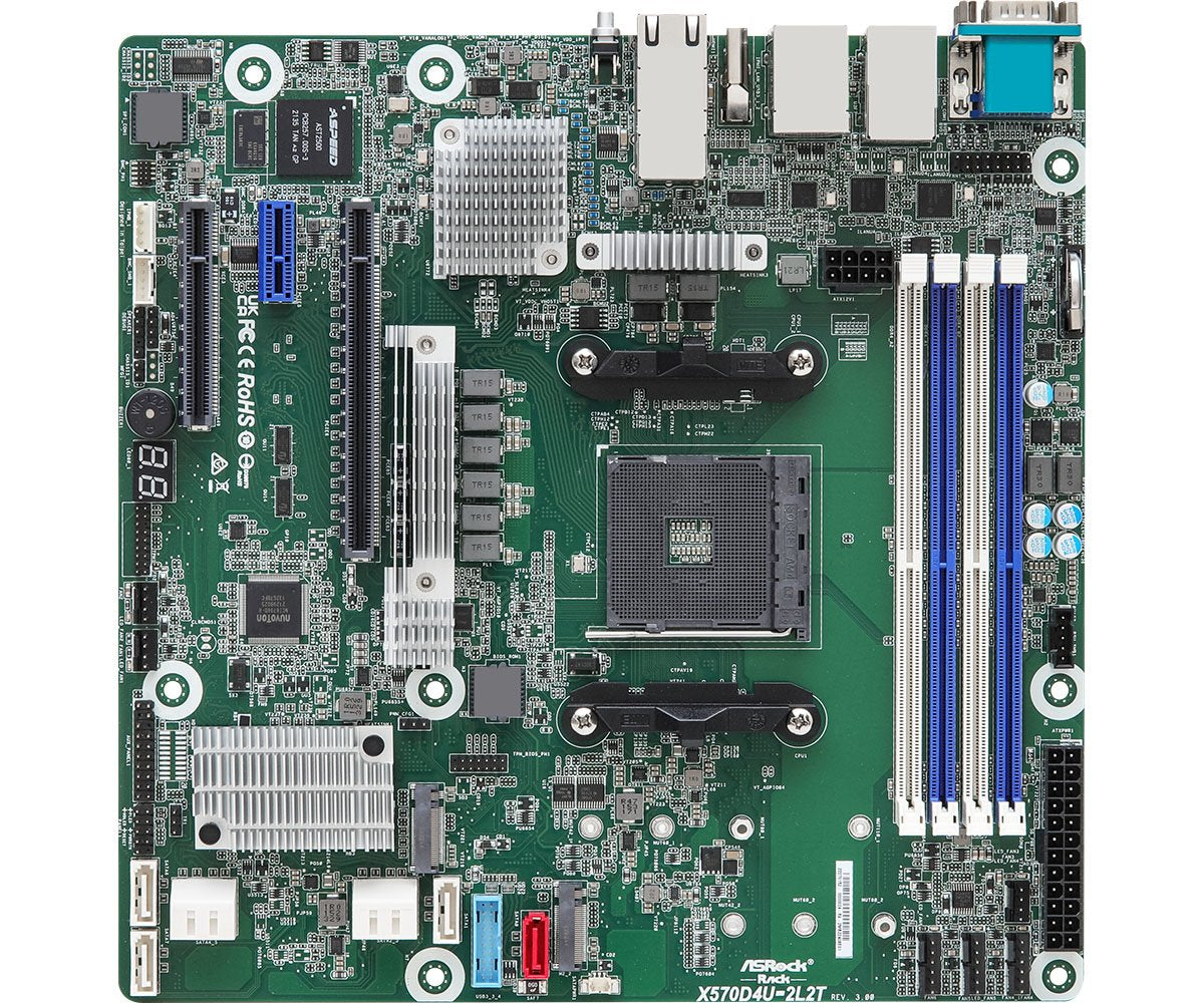 EAN 4710483940828 - Asrock X570D4U-2L2T/BCM placa base AMD X570 Zócalo AM4 micro ATX imagen 1