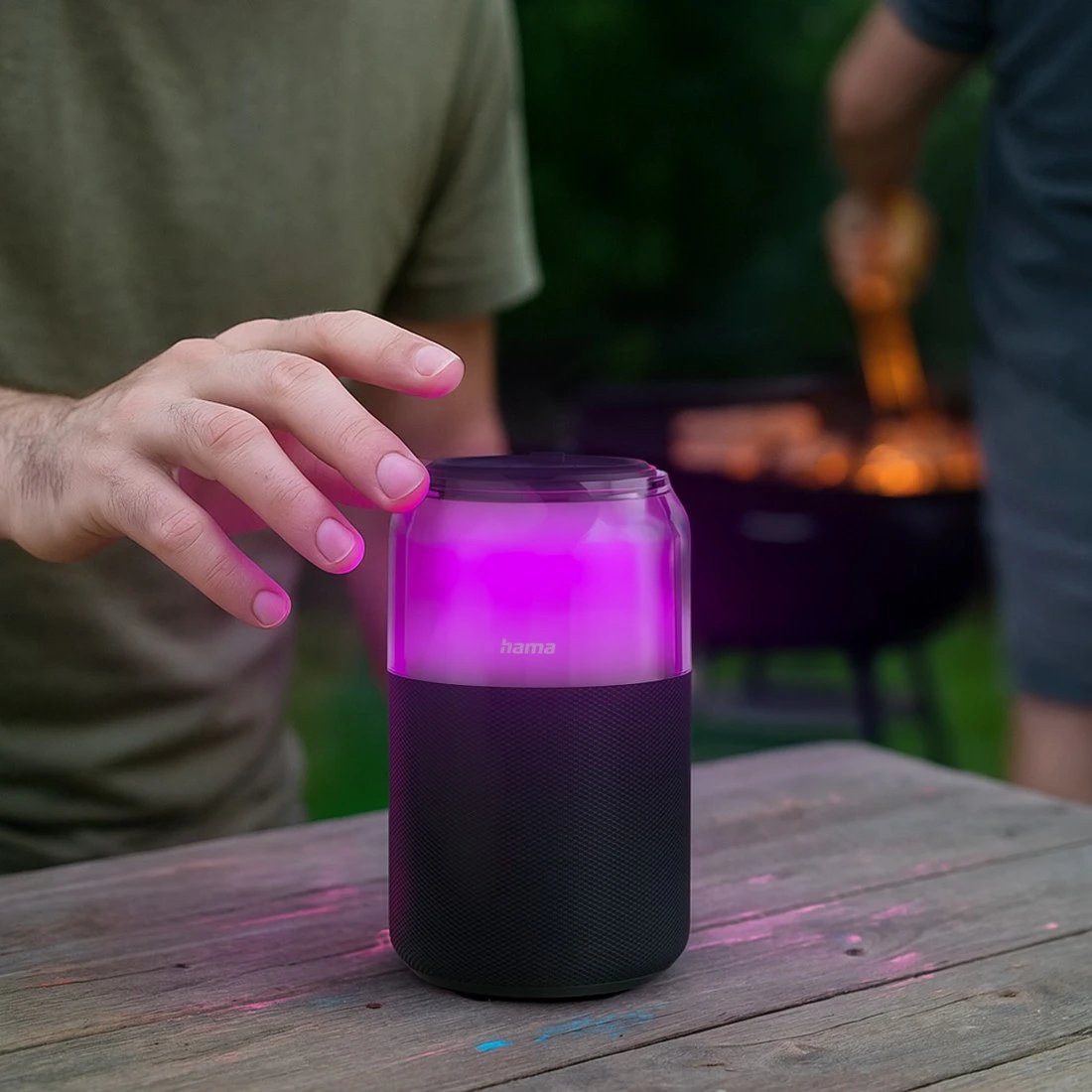 Hama Can Speaker Altavoz Portatil - Potencia 5w - Bluetooth - Usb-C - Bateria 1800mah - Rango 10m - Luz Led -