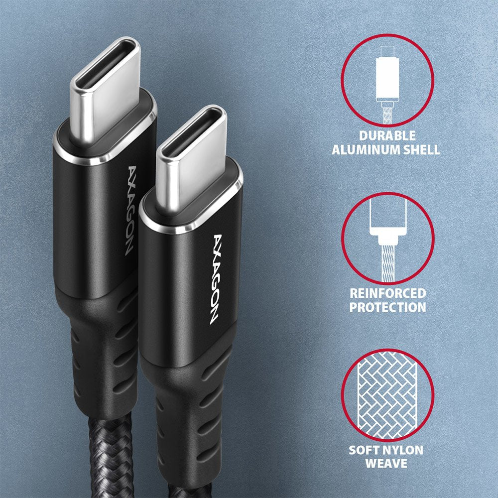 EAN 8595247906878 - Axagon BUCM-CM10AB cable USB USB 2.0 1 m USB C Negro imagen 3