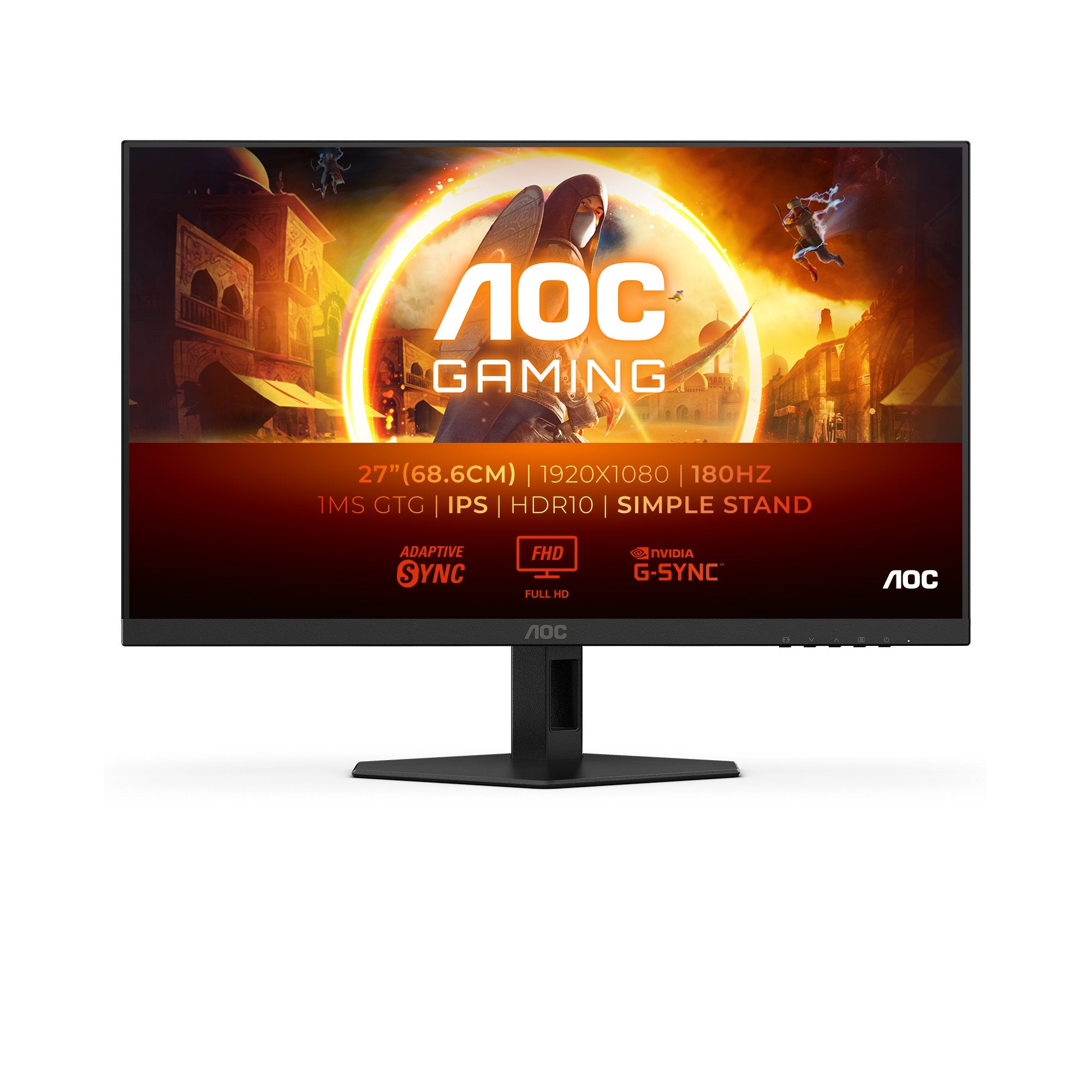 EAN 4038986182034 - AOC 27G4XE pantalla para PC 68,6 cm (27") 1920 x 1080 Pixeles Full HD LCD Negro, Gris imagen 1